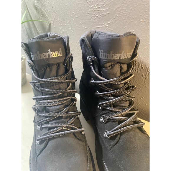 Timberland Women's Black Nubuck Leather Waterproof Hiker Boot SZ 9 A2EZ8 - Picture 2 of 7